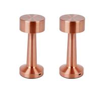Urbn-Living Urbnliving Rechargeable Led Touch Table Lamp With Usb Charging - Copper Set Of 2
