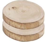 Urbn-Living Urbnliving Rustic Natural Wooden Slice 30Cm Round With Bark, Decorative Log Plate For Table Centerpieces - 2 Pack