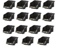 Urbn-Living Urbnliving S-10 Plastic Wall Mounted Stacking Storage Organizer Bins Tool Box Shelving Rack - Set Of 15