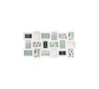 Large Multi Aperture Collage Picture Frame Holds 9/11/18 Photos 6x4 Wood Look (18 Piece Phot Frame, Grey)