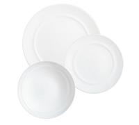 Urbn-Living White - 18-Pc Luminarc Opal Tempered Glass Dinner Set