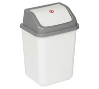 Urbn-Living White - 20L Plastic Recycling Bins With Swing Lids
