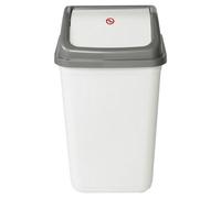 Urbn-Living White - 50L Plastic Recycling Bins With Swing Lids