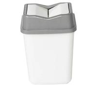 Urbn-Living White - 50L Plastic Waste Recycling Bin With Butterfly Lid