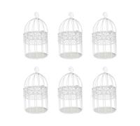 Urbn-Living White - 6-Pcs Metal Mesh Bridesmaid Bird Cage - Medium
