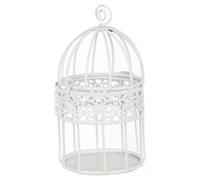 Urbn-Living White - Cage Bird Medium Wedding Table Decor Metal Mesh