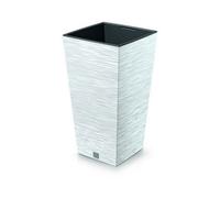 Urbn-Living White - Furu Square Tall Planters With Insert - 55X29.5X29.5 Cm