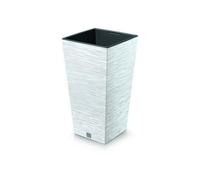 Urbn-Living White - Furu Square Tall Planters With Inserts - 38X20X20 Cm