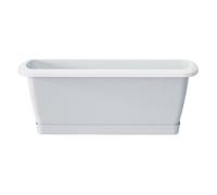 Urbn-Living White - Medium Respana Set Balcony Plant Box With A Saucer