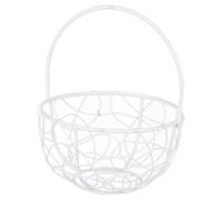 Urbn-Living White - Metal Mesh Round Basket Medium