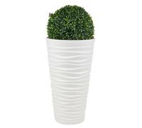 Urbn-Living White, Set Of 1 - Slim Plastic Round Flower Pot With Inserts - 52X29.6X29.6Cm