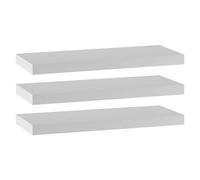 Urbn-Living White, Set Of 3 - Floating Wooden Wall Shelves - 60X23.5Cm