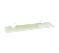 Urbn-Living White - Wall-Mounted Glass Floating Shelves With Clip Fixing - 60X15Cm