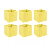 Urbn-Living Yellow - Medium Collapsible Cube Storage Boxes - 27X21.5X24.5Cm