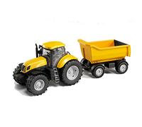 URBN-TOYS Kids Outdoor Beach Yellow Tractor With Trailer