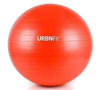 URBNFit 1 Exercise Gym (RED, 55cms) for Stability and Yoga-Workout Guide Quick Pump Included-Anti Burst Professional Quality Swiss Ball (Red, 55cms)
