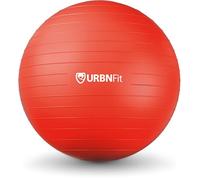 URBNFit Exercise Ball - Balance Balls (Ballon Exercice) Yoga, Pilates, Fitness, Stability, Workout, Home Fitness Equipment - Anti-Burst Swiss Ball Chair w/ Pump (65CM Red)
