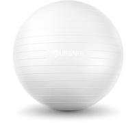 URBNFit Exercise Ball - Balance Balls (Ballon Exercice) Yoga, Pilates, Fitness, Stability, Workout, Home Fitness Equipment - Anti-Burst Swiss Ball Chair w/Pump (55CM White)