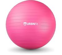 URBNFit Exercise Ball (Multiple Sizes) For Fitness, Stability & Yoga - Workout Guide Included (Pink, 65Cm)