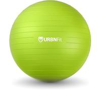 URBNFit Exercise Gym Ball (Multiple Sizes And Colors) For Stability & Yoga - Workout Guide Included & Quick Pump Included - Anti Burst Professional Quality Design (Green, 55cm)