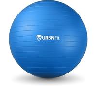 URBNFit Exercise Gym Ball (Multiple Sizes And Colors) For Stability & Yoga - Workout Guide Included & Quick Pump Included - Anti Burst Professional Quality Design (Blue, 45cm)