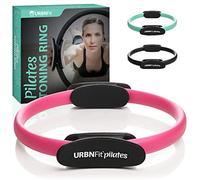 URBNFit Pilates Ring - Fitness Circle, Pelvic Floor Exerciser and Thigh Toner w/Non-Slip, Dual Grip, Foam Pads and Bonus Workout Guide - Pink