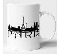 UrbnLine Paris Skyline Attitude to Life Personalised Coffee Mug