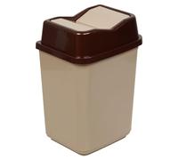 URBNLIVING 10L/20L/30L/50L Plastic Waste Management Recycling Bin Trash Can Dustbin with Butterfly Lid for Office, Kitchen and Bathroom (30L Cappuccino)