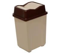 URBNLIVING 10L/20L/30L/50L Plastic Waste Management Recycling Bin Trash Can Dustbin with Butterfly Lid for Office, Kitchen and Bathroom (20L Cappuccino)
