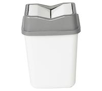 (10L Grey/White) 5/10/20/30/50L Plastic Bin with Butterfly Lid Kitchen