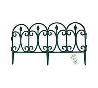 URBNLIVING 12 or 24 Plastic Garden Fence Border Pathway Markers in 2 Designs, Classic White Picket or Decorative Fleur de Lis (24, Fleur de Lis)