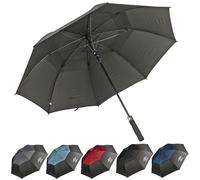 URBNLIVING 120cm Golf Umbrella - Large Windproof Double Canopy, Automatic Open, 8-Rib Storm-Resistant Umbrella for Travel & Outdoor Use