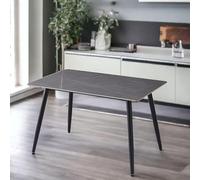 URBNLIVING 120cm Width Square Shape Modern 4 Seater Ceramic Top Dining Table for Kitchen & Dining Room Stylish Furniture