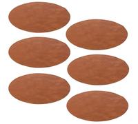 URBNLIVING 15" Brown Round Faux Leather Dining Table Placemats Party Decor Settings