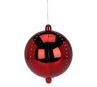 URBNLIVING 15cm LED Light Up Red Ball Christmas Tree Decoration Warm White Timer for Xmas Party/Wedding/Gaming Room Decoration Tree Lights Indoor Outdoor