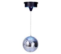 URBNLIVING 15cm Silver Mirror Disco Ball With Battery LED Party Lights