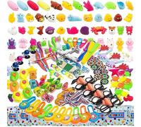 URBNLIVING 180 Pcs Mochi Squishy Toys - Soft Mini Stress Relief Kawaii Animals Sensory Party Favors, Goody Bag Fillers, Bulk Gift Box for Kids, Birthdays, Classrooms, Prizes, Holidays