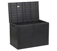 URBNLIVING 190 Litre Compact Plastic Outdoor Balcony Patio Garden Storage Box Chest Crate