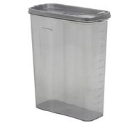 URBNLIVING 2/2.5/3.25L Plastic Food Cereal Storage Container Set with Airtight Click Lid Food Fresh Organized Rectangle Leakproof Kitchen Pantry Storage Solution (3, Black 3.25L)