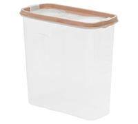 URBNLIVING 2/2.5/3.25L Plastic Food Cereal Storage Container Set with Airtight Click Lid Food Fresh Organized Rectangle Leakproof Kitchen Pantry Storage Solution (3, Taupe 2.5L)