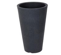 URBNLIVING 2 x Dark Grey Large Round Flower Pot