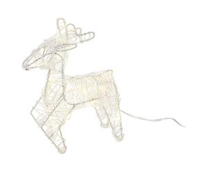 URBNLIVING 20cm Acrylic Indoor Festive Christmas Light Up Reindeer Lit with 20 LEDs Xmas Decoration (Galloping)