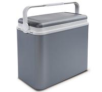 URBNLIVING 24L Cooler Box Insulated Picnic Cool Box with Carry Handle Ice Pack Divider Camping Beach BBQ Food & Drinks Storage (Grey - Without Ice Packs)