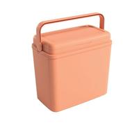 URBNLIVING 24L Cooler Box, Insulated Plastic Ice Box with Air Tight Locking Lid & Fold Away Handle, Durable Portable Food & Drinks Storage for Camping Picnic Beach BBQ