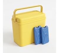 URBNLIVING 24L Cooler Box, Insulated Plastic Ice Box with Air Tight Locking Lid & Fold Away Handle, Durable Portable Food & Drinks Storage for Camping Picnic Beach BBQ