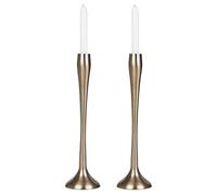 URBNLIVING 26/31cm Tall Metal Candle Taper Stand Holder Candlesticks Set for Candlelight Dinner Table Centrepiece Mantel Wedding Decorative Decor Christmas Party Housewarming Gift (2x Gold large)