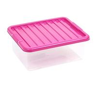 URBNLIVING 28 Liter Underbed Storage Box & Lid Pink x2
