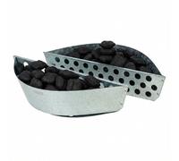 URBNLIVING 2PCS Steel BBQ Charcoal Briquette Holders - Portable Grill Basket for Even Heat Distribution, Outdoor Cooking, Camping, Hiking, and Backyard Barbecue