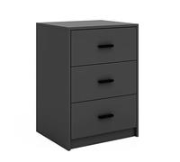 URBNLIVING 3 Drawer Wooden Bedside Cabinet Nightstand Side Table Storage