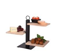 URBNLIVING 3 Tier Etagere Wood Cupcake Stand Display Platter Food Centrepiece Tray Holder
